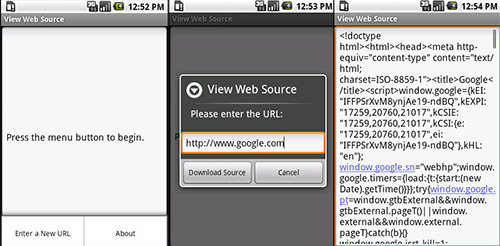 View Web Source Android