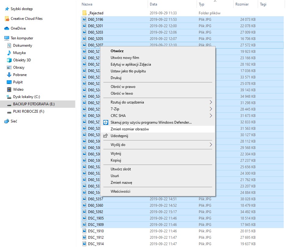 Masowe Zmniejszanie Zdjec W Windows 10 Z Menu Kontekstowego