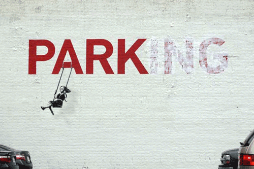 Banksy parking gif